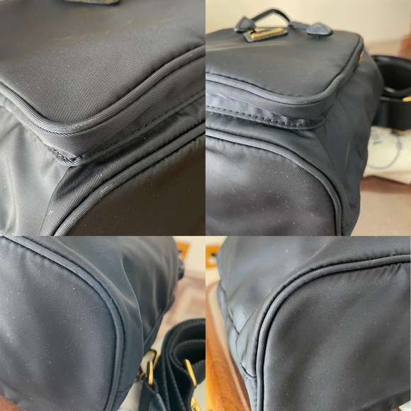 PRADA Duet Nylon bucket navy bag $1,820 - Picture 6 of 16